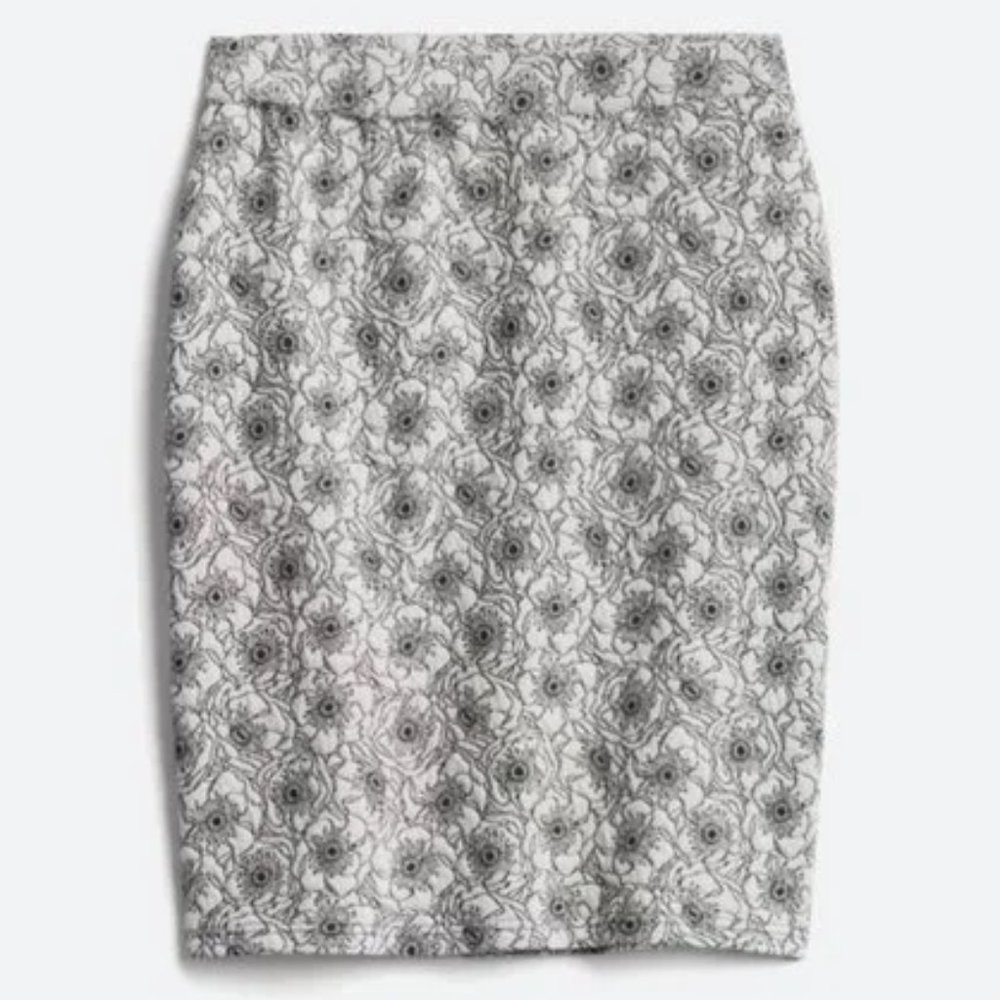 41 Hawthorn Oriana Textured Knit Floral Skirt Sunflowers Black White XL